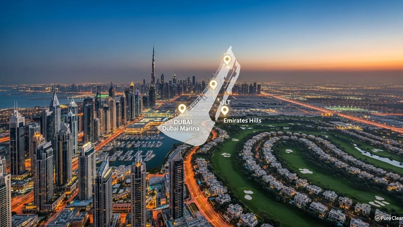 مناطق خدمة التنظيف في دبي